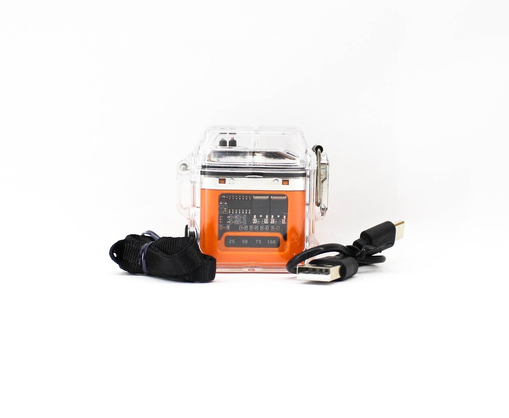 Feed Plasma Windproof Line Cutter USB Chargeable Orange (2104)