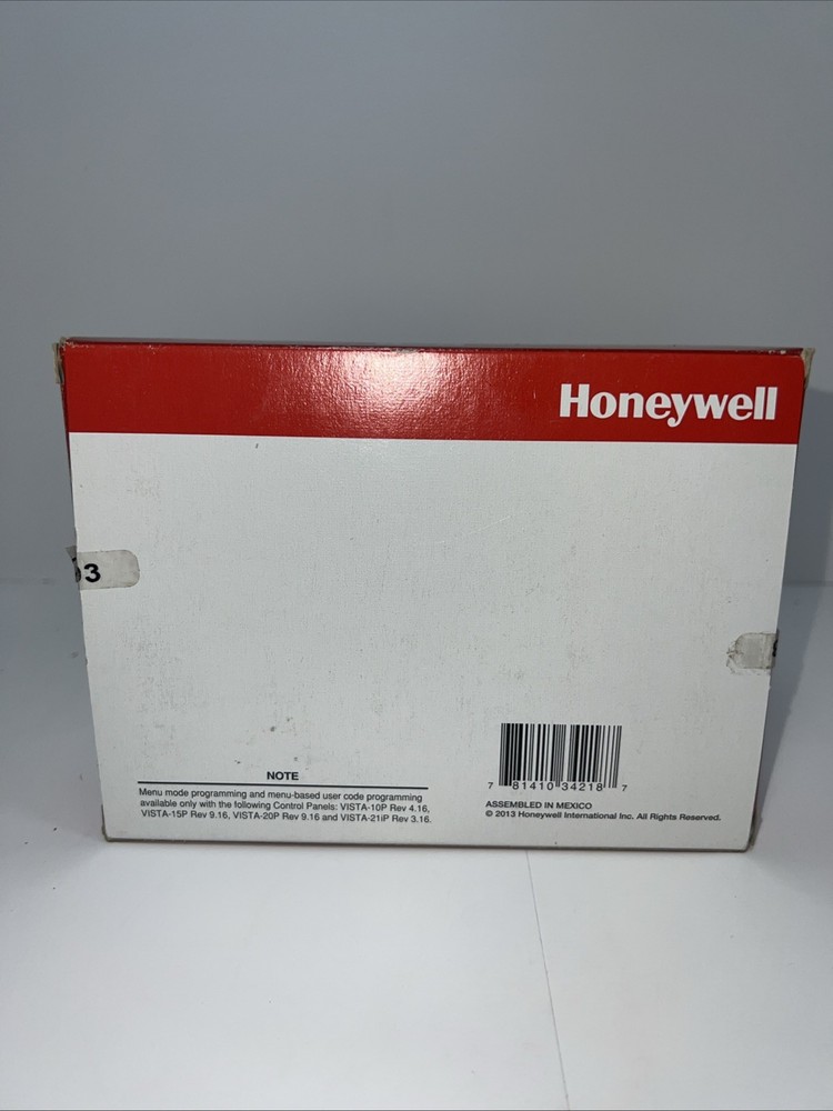 Honeywell 6162 Custom Alphanumeric White Programming LCD Keypad- New NIB BK03