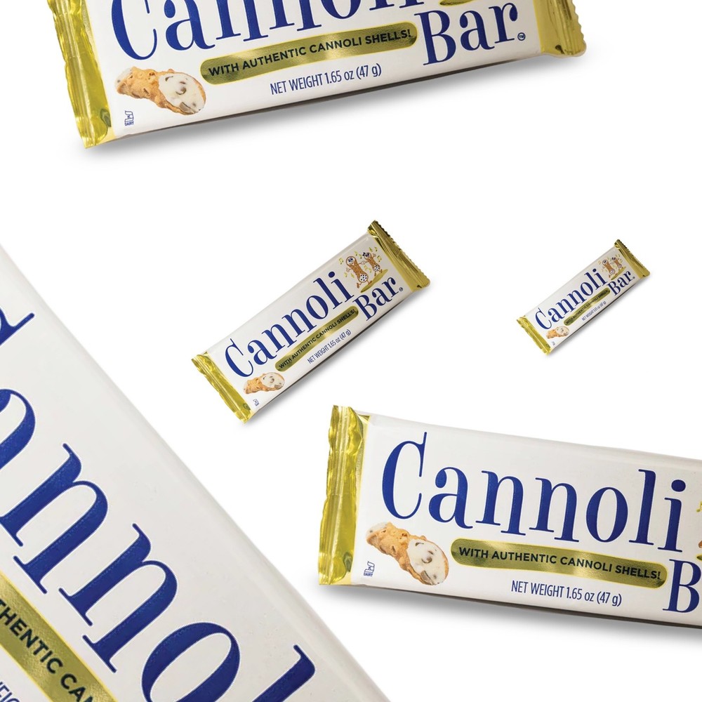 Cannoli Candy Bar Full Size, 4 Bars