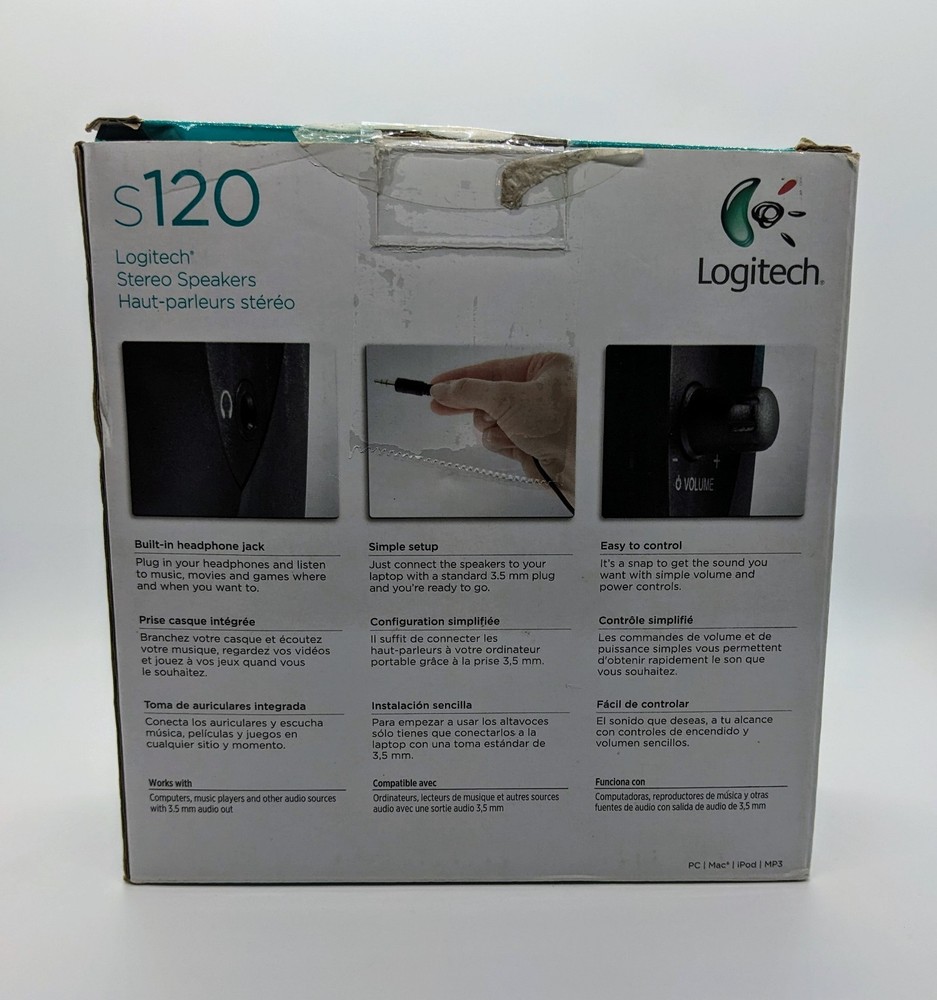 Logitech S-120 Desktop Speaker System Black