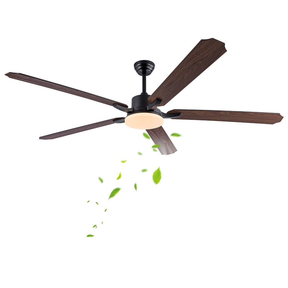 72in LED Ceiling Fan Indoor Ceiling Fan Lamp Light Dimmable W/ Remote Control