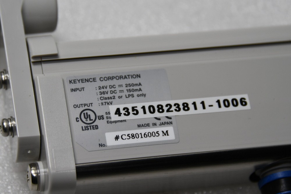 KEYENCE Ionizer SJ-V036C Static Eliminator (Bar & Amp)