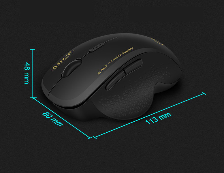 2.4GHz wireless mouse intelligent 6-button game mouse USB interface universal