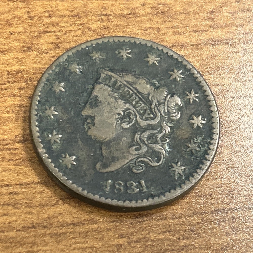 1831 Coronet Head Large Cent F