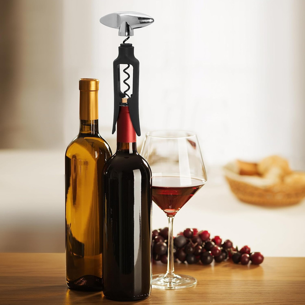 Wine Bottle Opener, Self Pulling Corkscrew - Self-Centering Non-Stick Wine Opene