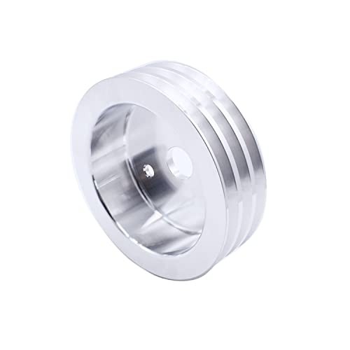 1 PC Crankshaft Pulley Billet Aluminum 3 Groove Short Water Pump Pulley