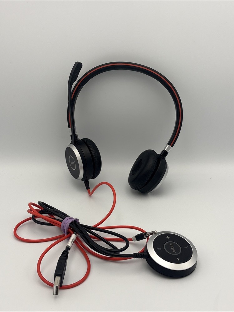 Jabra Evolve 40 Stereo Wired Headset HSC017 With ENC010 USB Controller