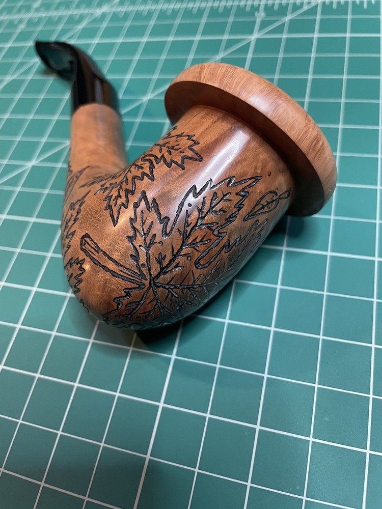 Peter Toth Calabash (Fall Theme) Handmade Briar Pipe, New