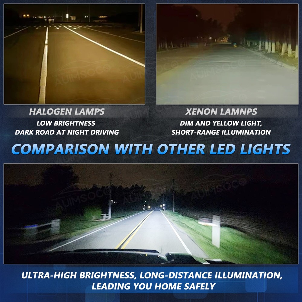 For Lexus IS250 2006-2015 LED Headlight Bulbs Hi/Lo Beam+Fog Light 72000LM 6500K