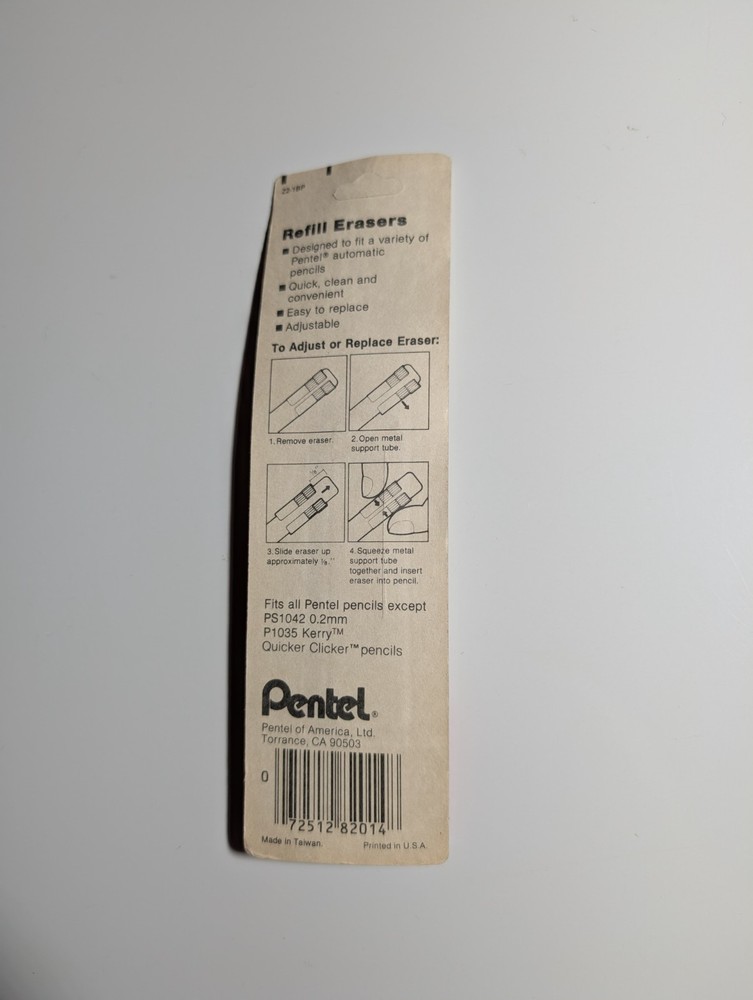 Vintage Pentel refill eraser pack Z21BP