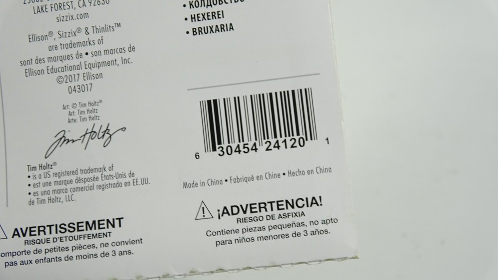 2017 Tim Holtz Sizzix Thinlits Witchcraft Halloween Dies No. 662386