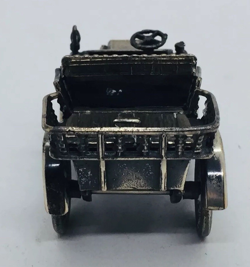 Tonneau Renault Vintage Car 800 Silver Miniature