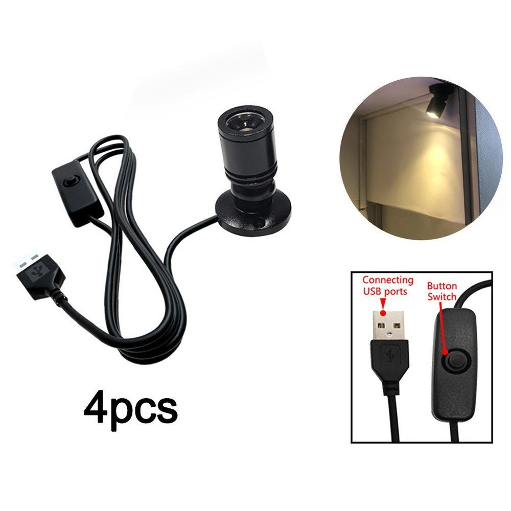 USB LED Spotlight 5V USB Powered Aluminum Construction Adjustable Tilt Angle