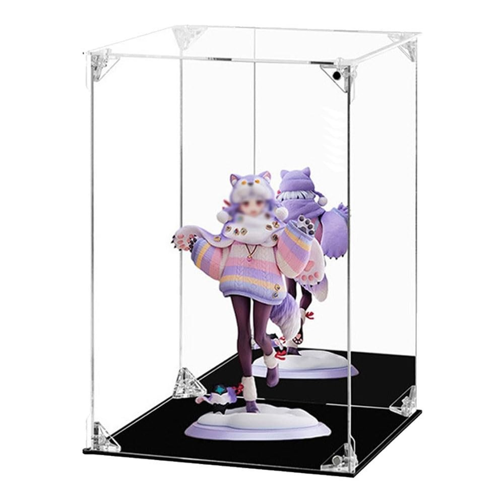 Anime Figurine Display Case, Clear Assemble Display Box Dustproof Protection ...