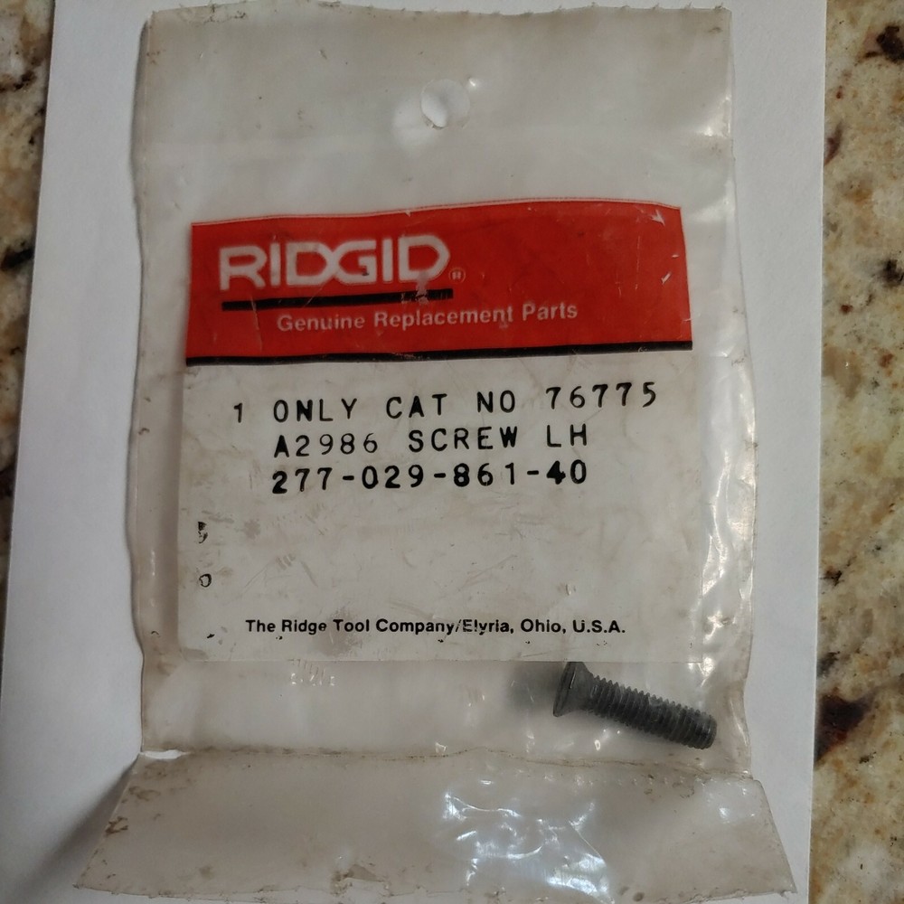 Ridgid 76775  A2986 Screw LH