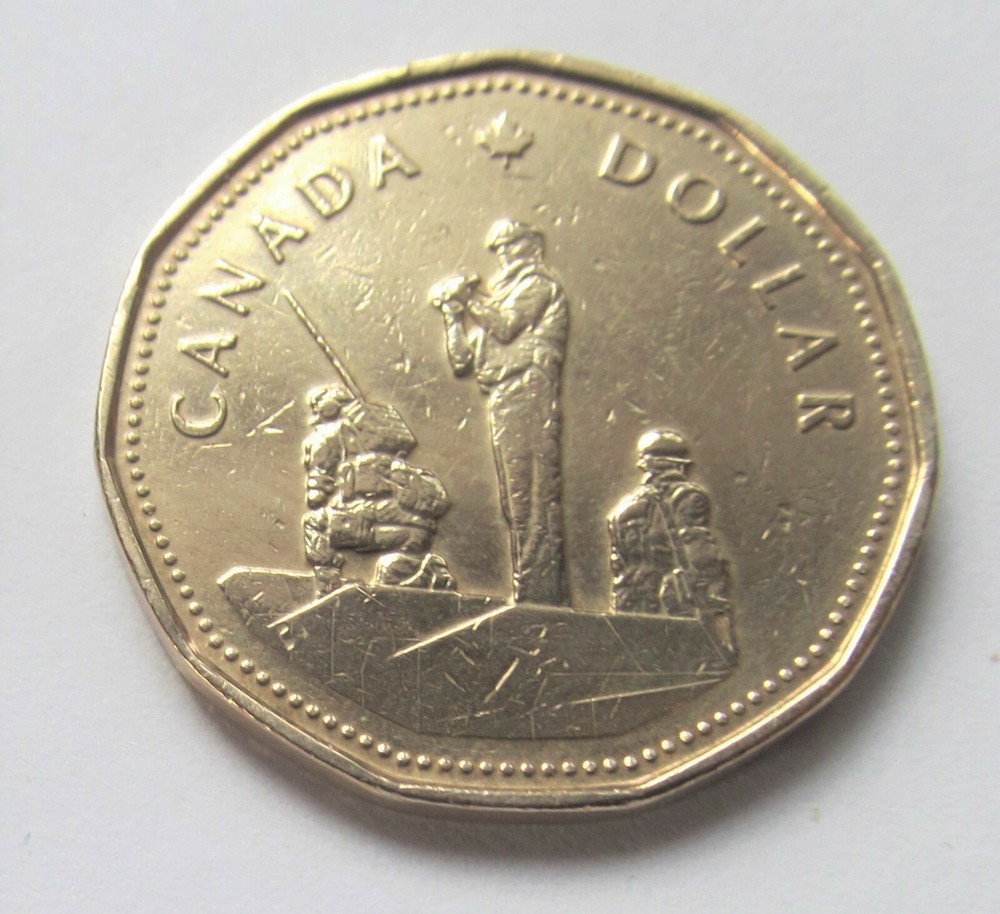 1995 CANADA  PEACEKEEPING 1 DOLLAR LOONIE - c/h