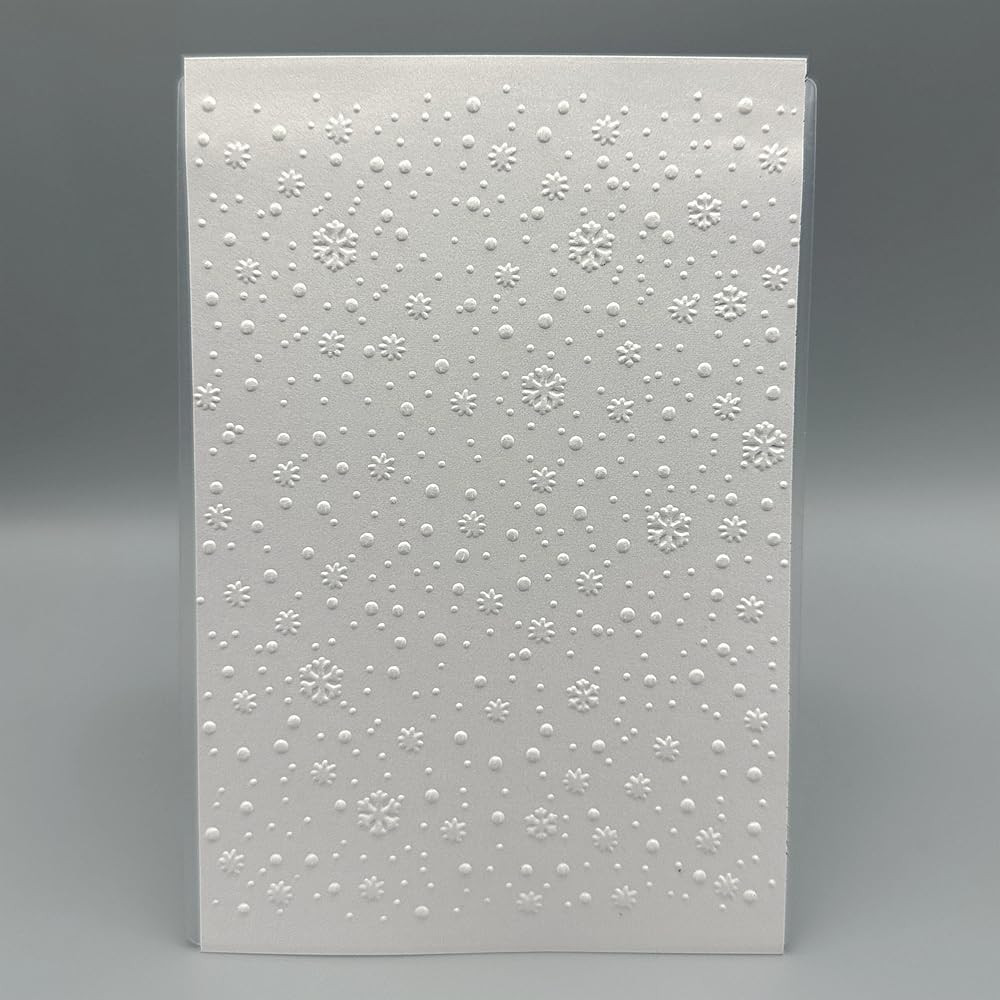 3D Plastic Embossing Folder Template Beautiful Christmas Snowflakes Texture A6 S