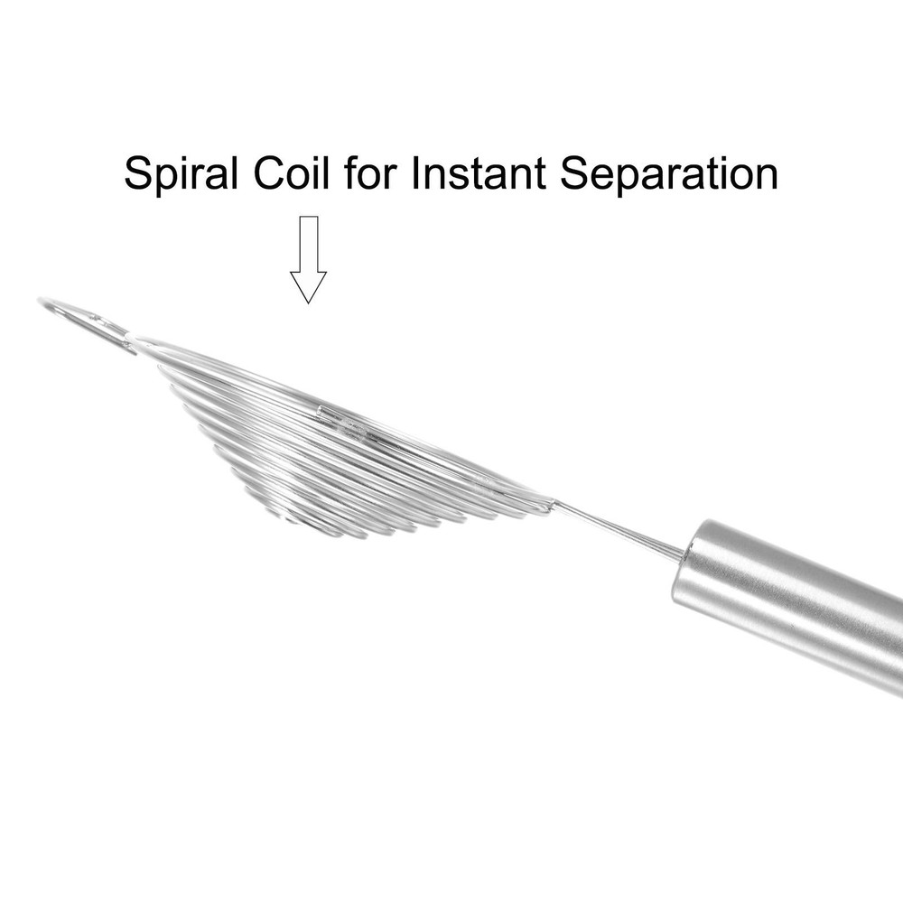 Egg Separator Stainless Steel Egg Yolk Separator with Long Handle Baking Tool