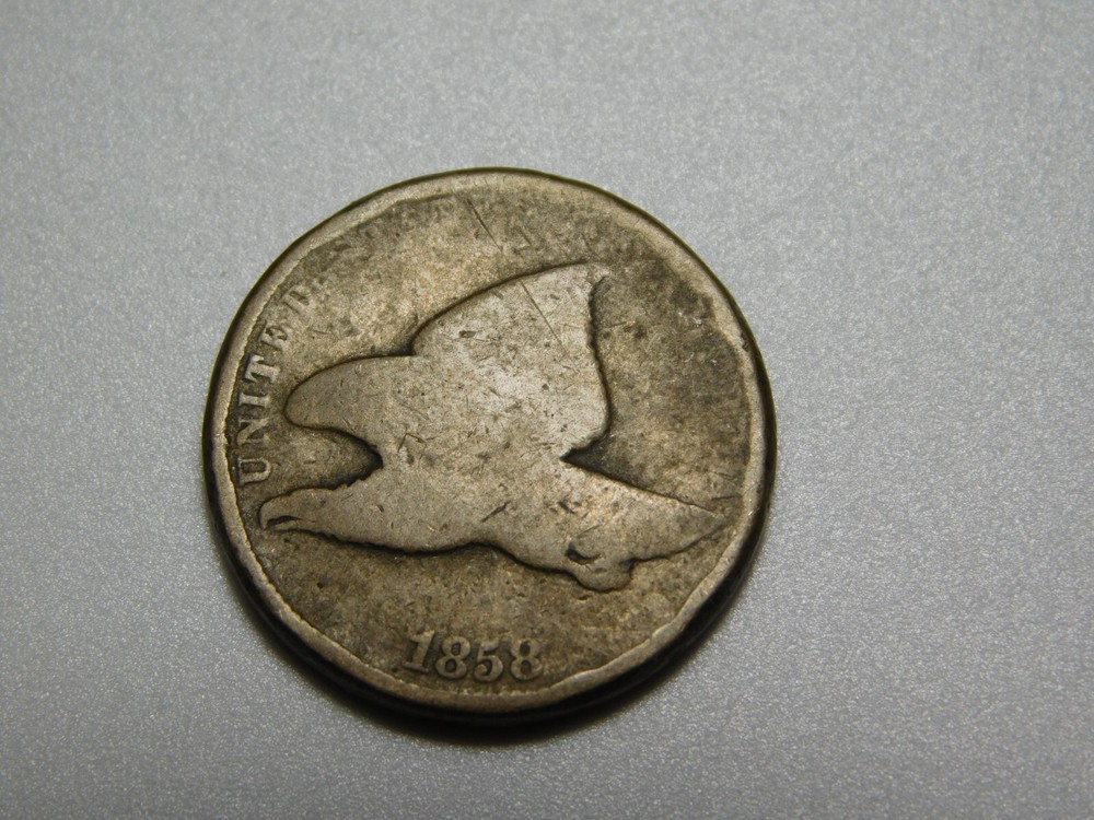 OLD US COIN 1858 FLYING EAGLE PENNY CENT