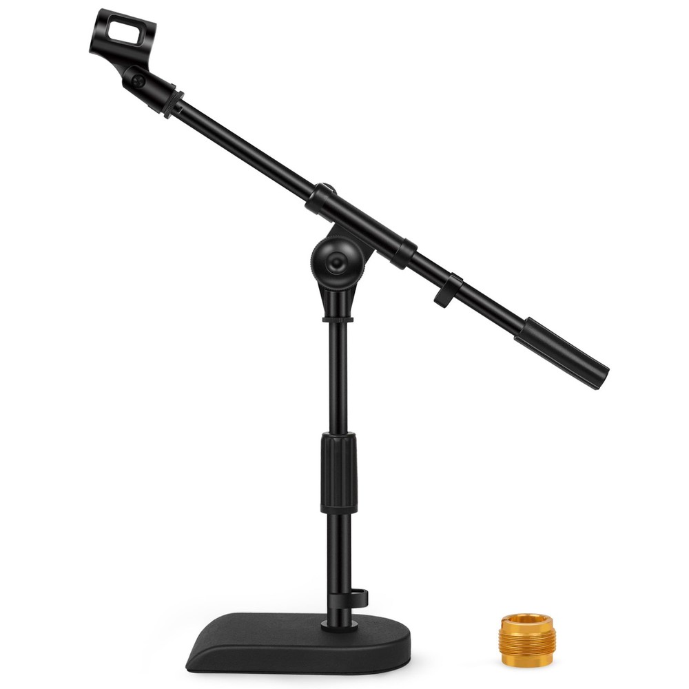 Adjustable Desk Microphone Stand 2 Pack Black InnoGear Weighted Base Soft Grip