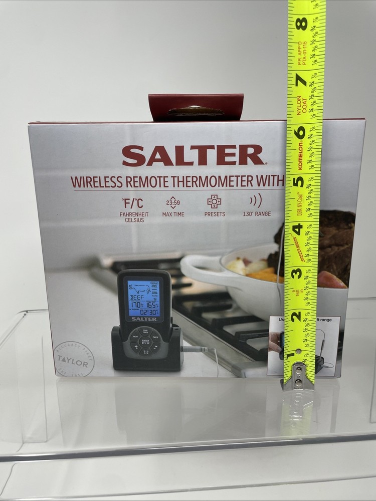 NEW SALTER Wireless Remote Thermometer with Timer