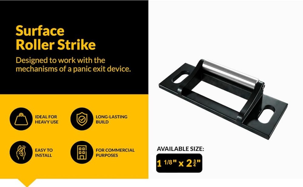 Brixwell ST-6312-DU Surface Roller Strike For International Rim Panic Hardware