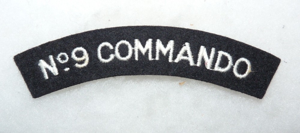 Repro WW2 British Number Nine No 9 Commando Shoulder Title Patch