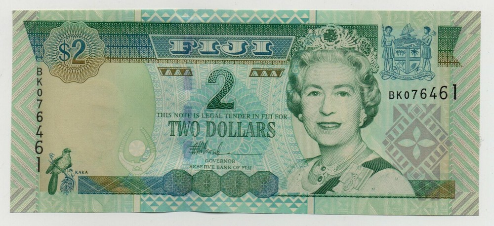 FIJI 2 DOLLARS 2007 PICK 109 UNC