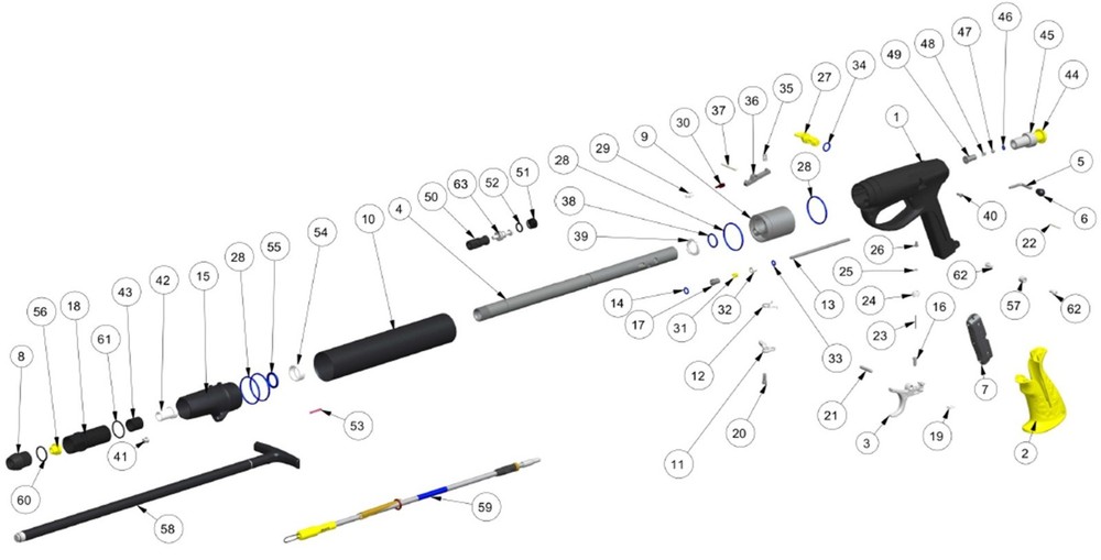 Mares pneumatic speargun Replacement Part connecting plunger evo