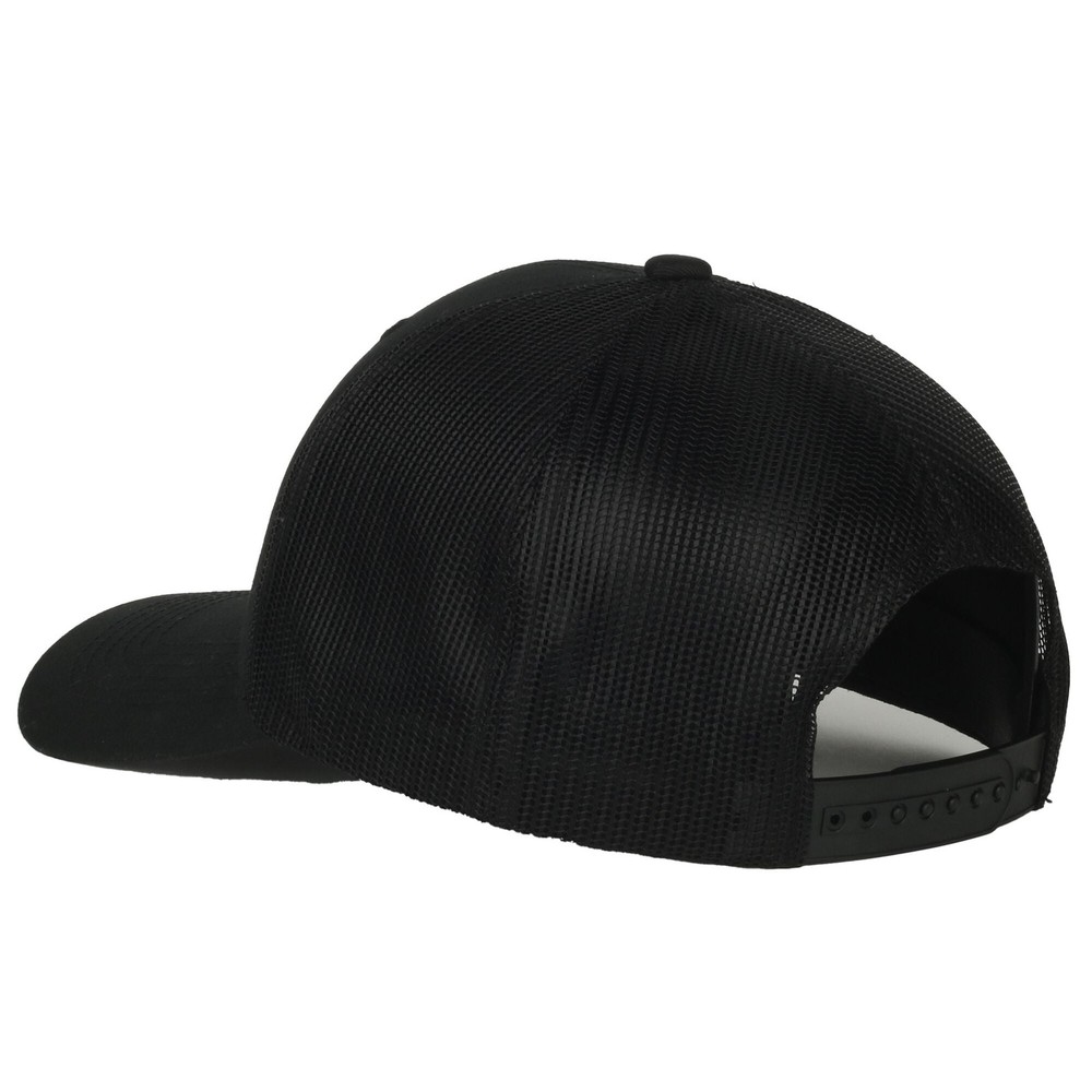 Realtree Men's Logo Black Snap-Back Closure Adjustable Mesh Back Trucker Hat Cap