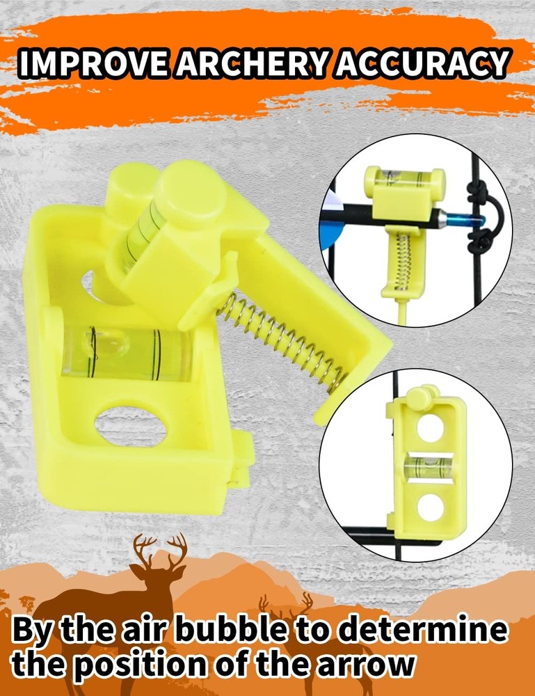 THREE ARCHERS Archery Bow Tuning and Mounting String Level Combo Kit Yellow
