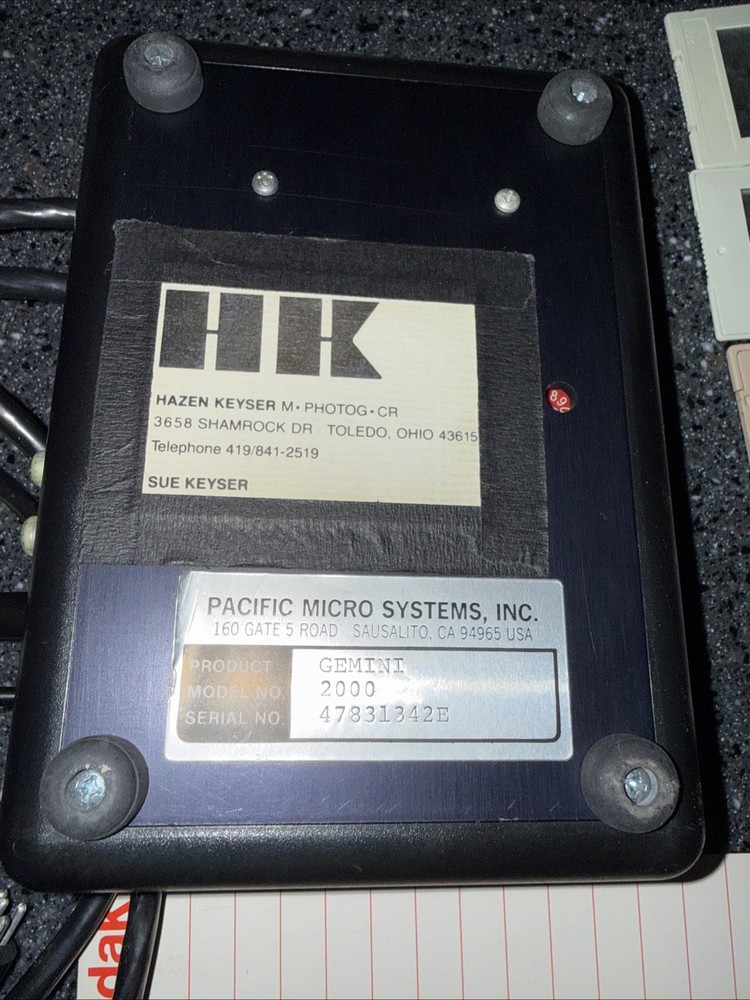 VTG Gemini Model 2000 Programmer Dissolver Pacific Micro Systems w 2 Manuals