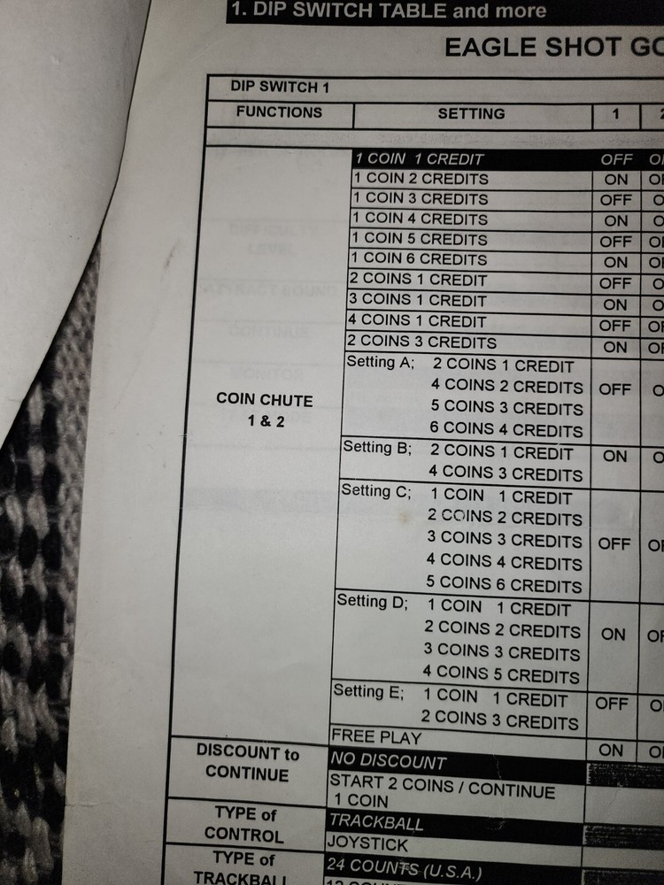 Eagle Shot Golf Manual Arcade Sammy