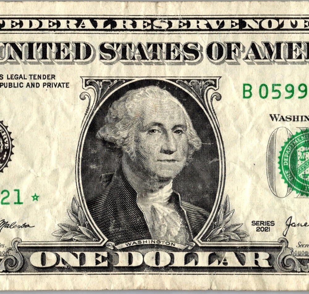 2021 B Star note 1 dollar bill Regular Run