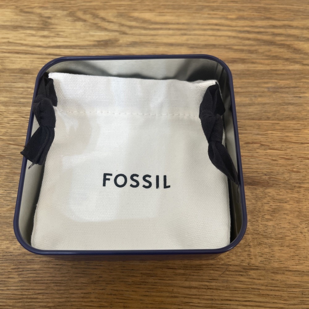 Fossil Gift Tin and Bag Blue