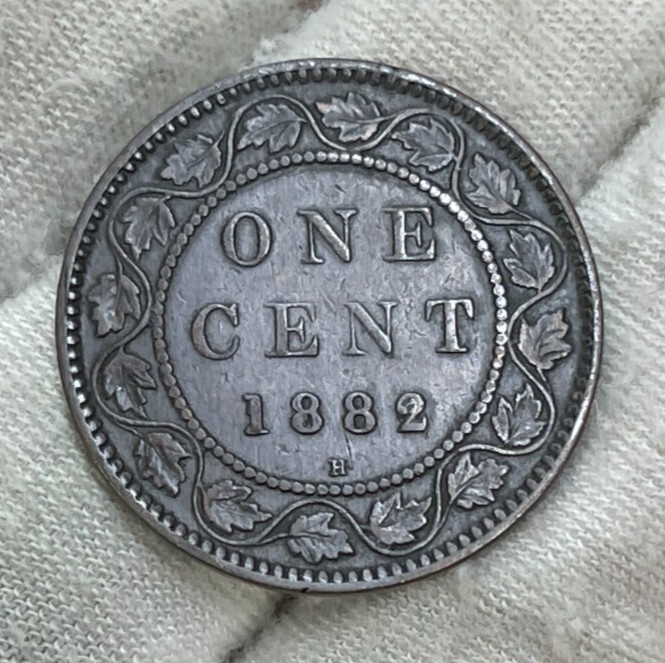 1882 H Canada One Cent Coin