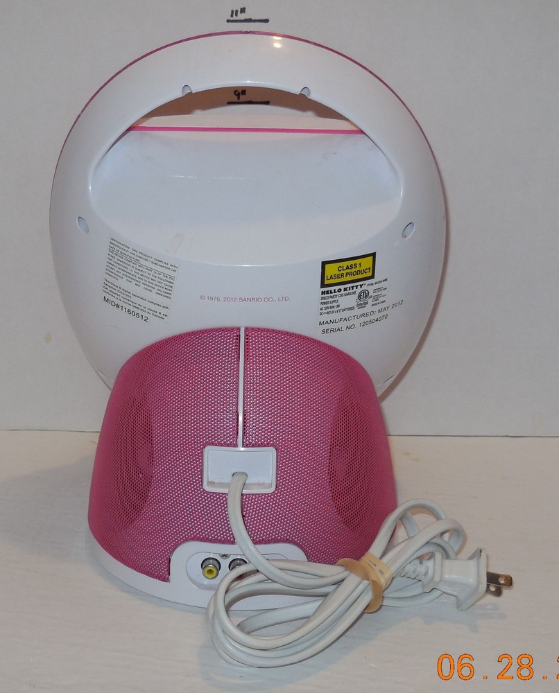 Hello Kitty Disco Party CDG Karaoke Machine Model 66209-wm