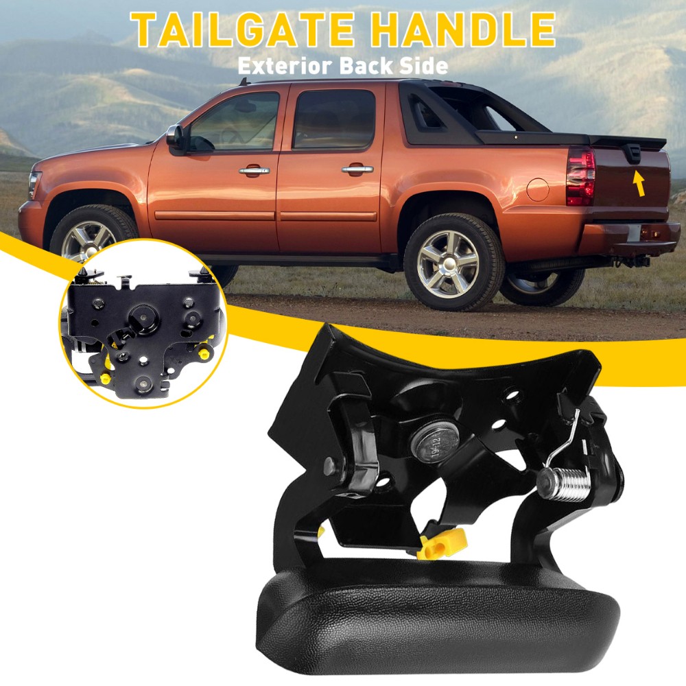 Tailgate Tail Gate Handle Rear Black for 02-06 Chevy Avalanche