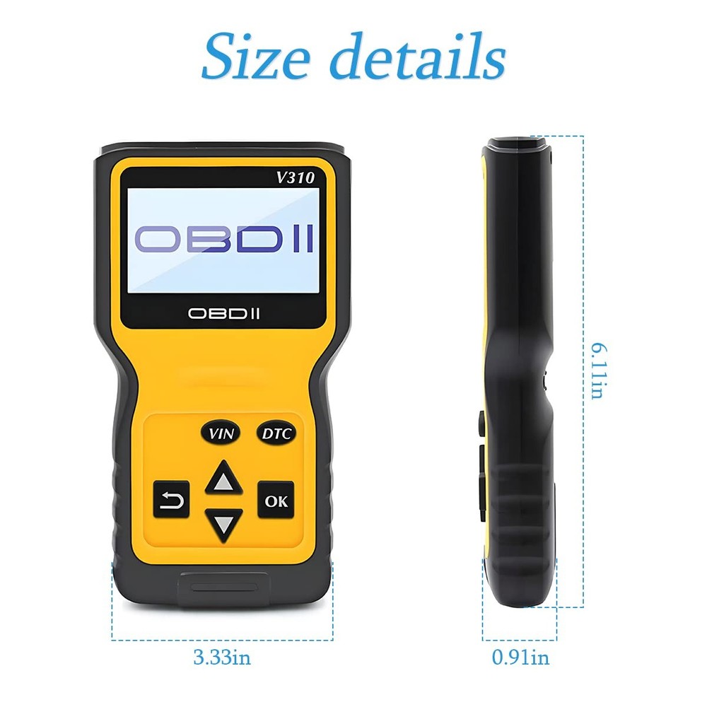 OBD2 Scanner Code Reader Check Engine CAN Diagnostic Tool Erase Fault Yellow