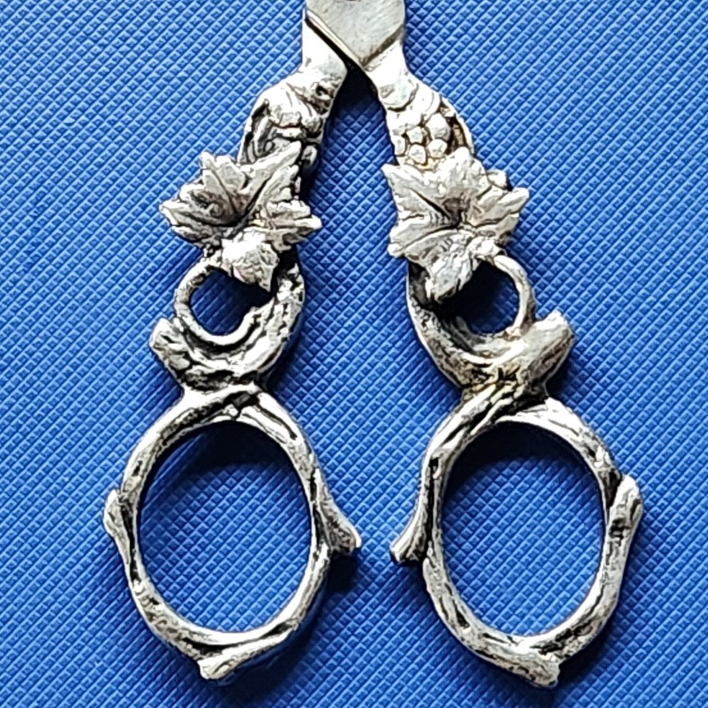 Vintage Silver Grape Scissors Marked JLH