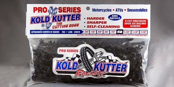 KOLD KUTTER RACING TRACK TIRE ICE STUDS/SCREWS 1" #10 250 PACK