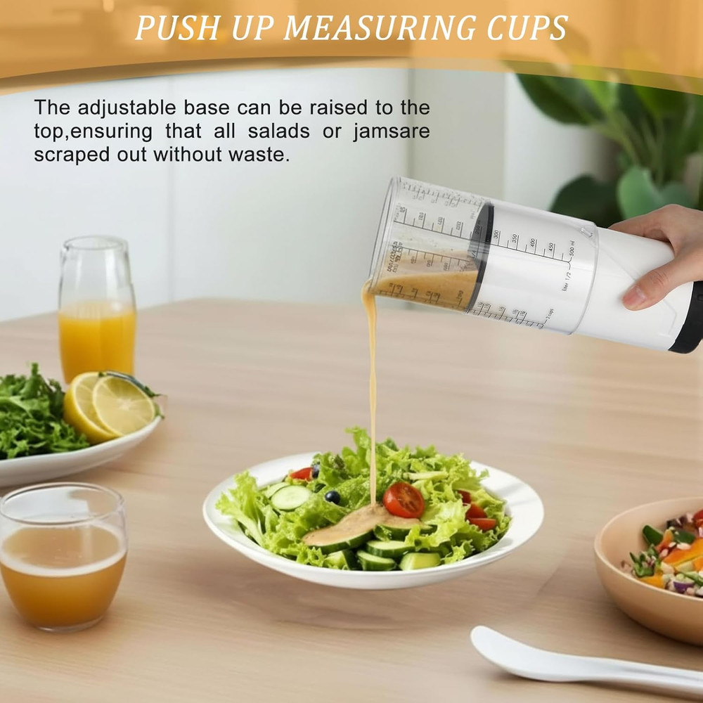6 Pcs Adjustable Measuring Cup Set Include 2 Cup Measuring Cups 5 Pcs Measuring