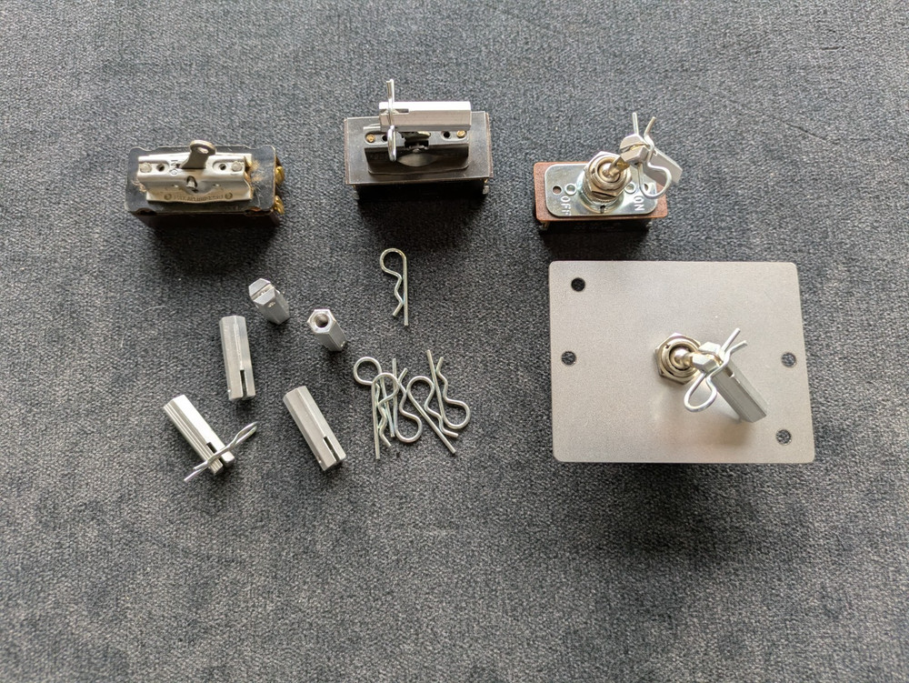 HEAVY DUTY DOUBLE POLE TOGGLE SWITCH - MACHINED WITH A FLAT BLADE HANDLE