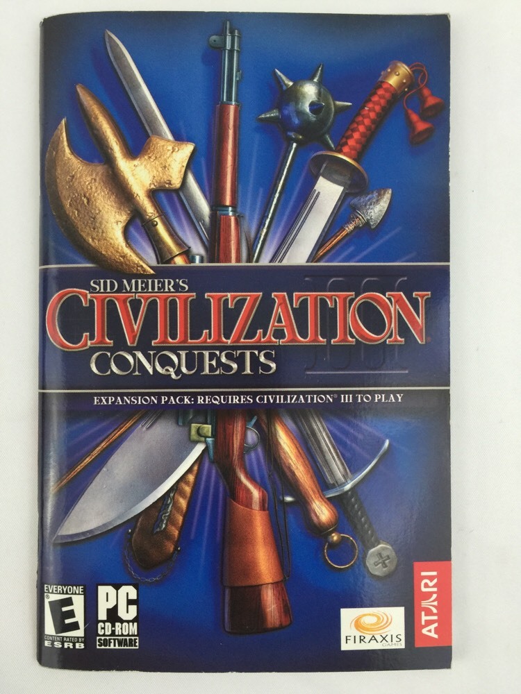 Sid Meier's Civilization Conquests Manual Instruction Book ONLY PC Atari