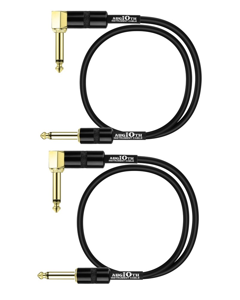 Augioth 12 Inch Guitar Patch Cable 2 Pack Performance Guitar Effect Pedal Cab...