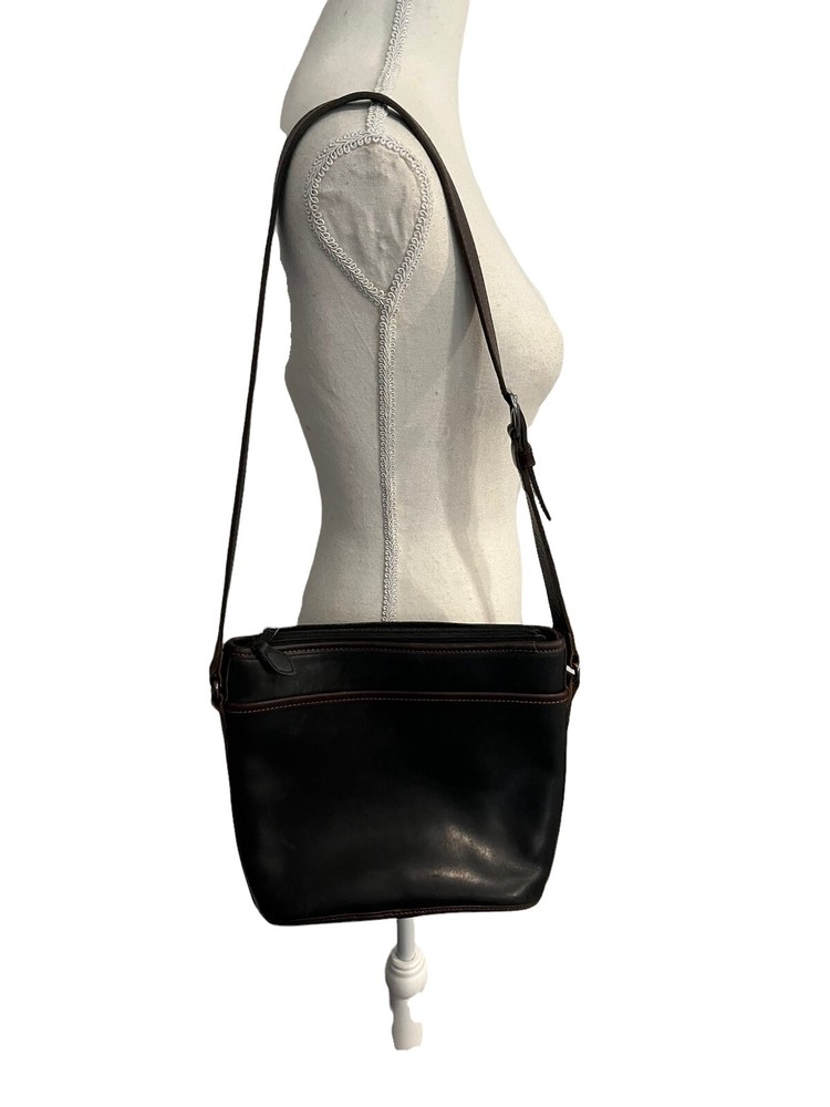VTG Brighton Leather Shoulder Bag w/Adjustable Strap