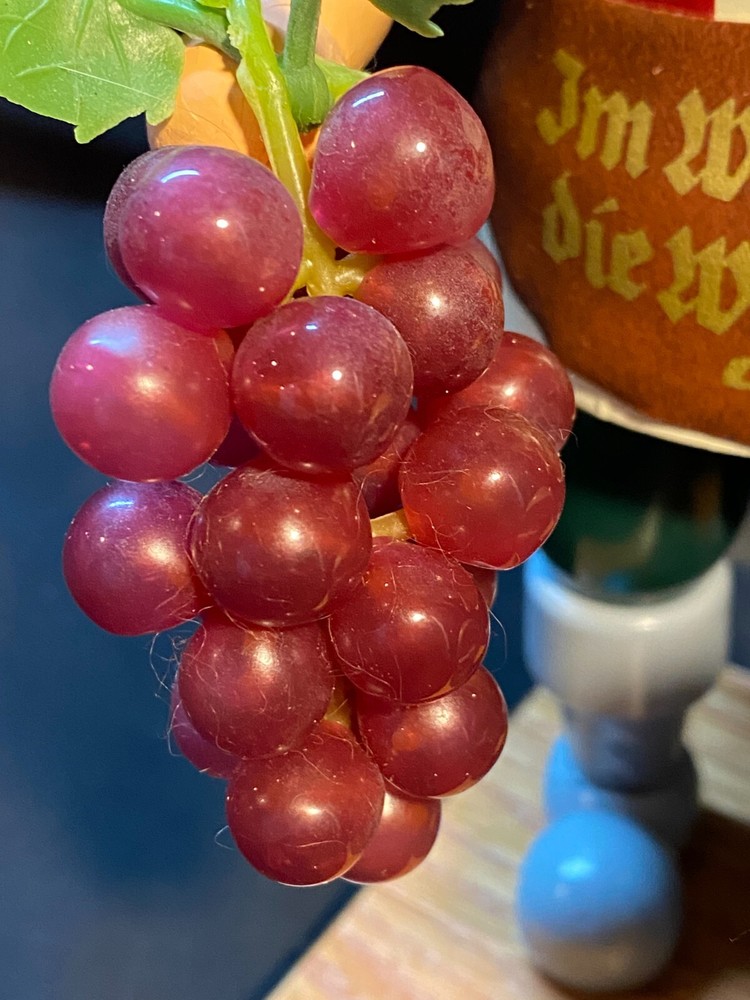 Erzgebirge Germany Nutcracker Wine and Grapes