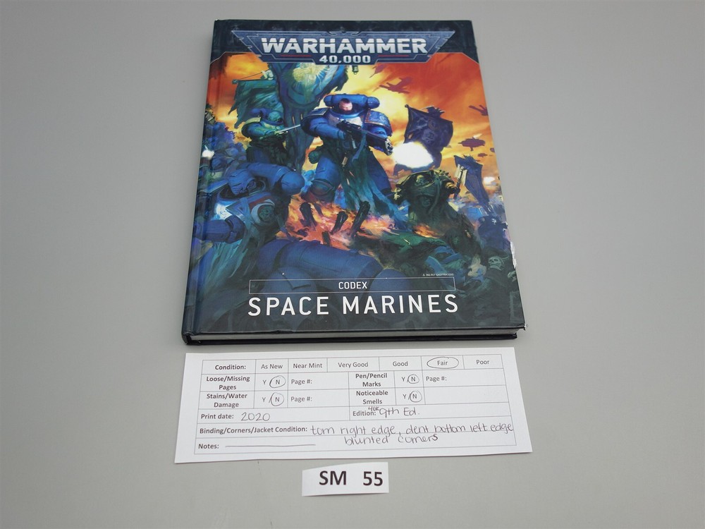 Warhammer 40k Codex Army Book - Space Marines 9th Edition (oop Hardback )