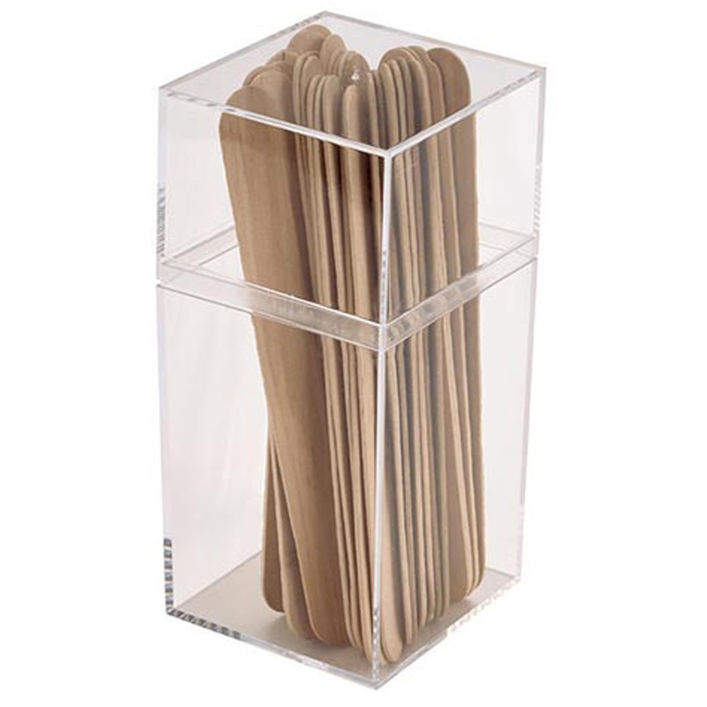 Pioneer Plastics 036C Clear Tall Rectangular Plastic Container, 2.75" W x 2.6...