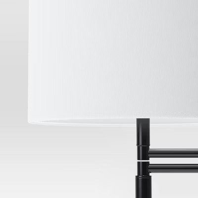Threshold 16" Swing Arm Floor Lamp - Black/White Adjustable